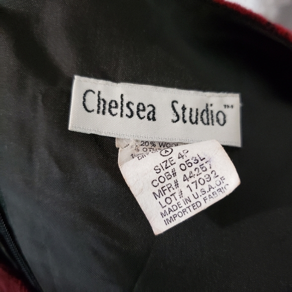 Vintage Chelsea Studio Wool Blend Plaid Dress Sz4P - Picture 6 of 7